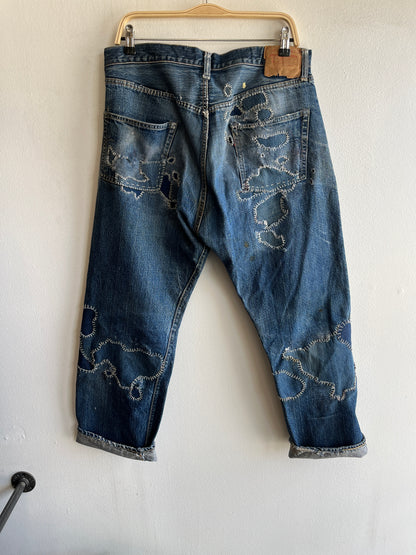 Vintage 1960’s Levi’s “Big E” 501 Selvedge Denim Jeans - La Lovely Vintage 