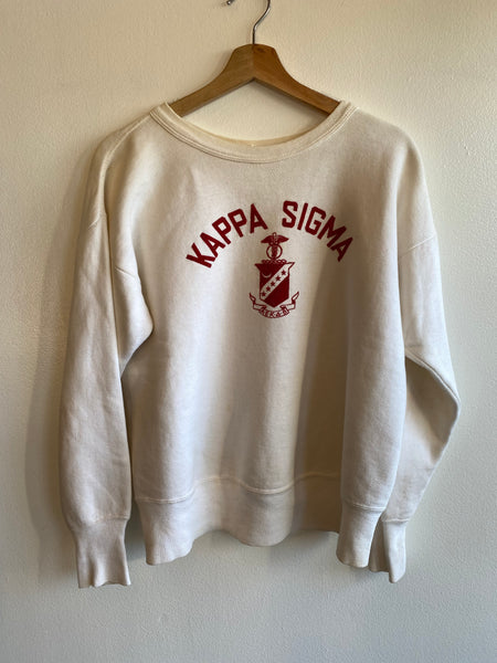 Vintage 1950’s Kappa Sigma Flock Print Crewneck Sweatshirt
