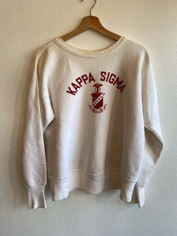 Vintage 1950’s Kappa Sigma Flock Print Crewneck Sweatshirt