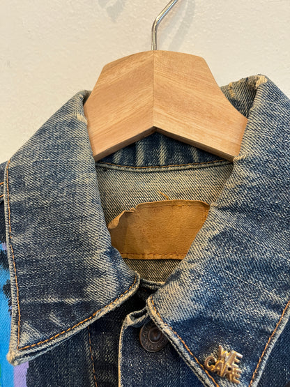 Vintage 1960/70’s Levi’s “Big E” Painted Denim Trucker Jacket