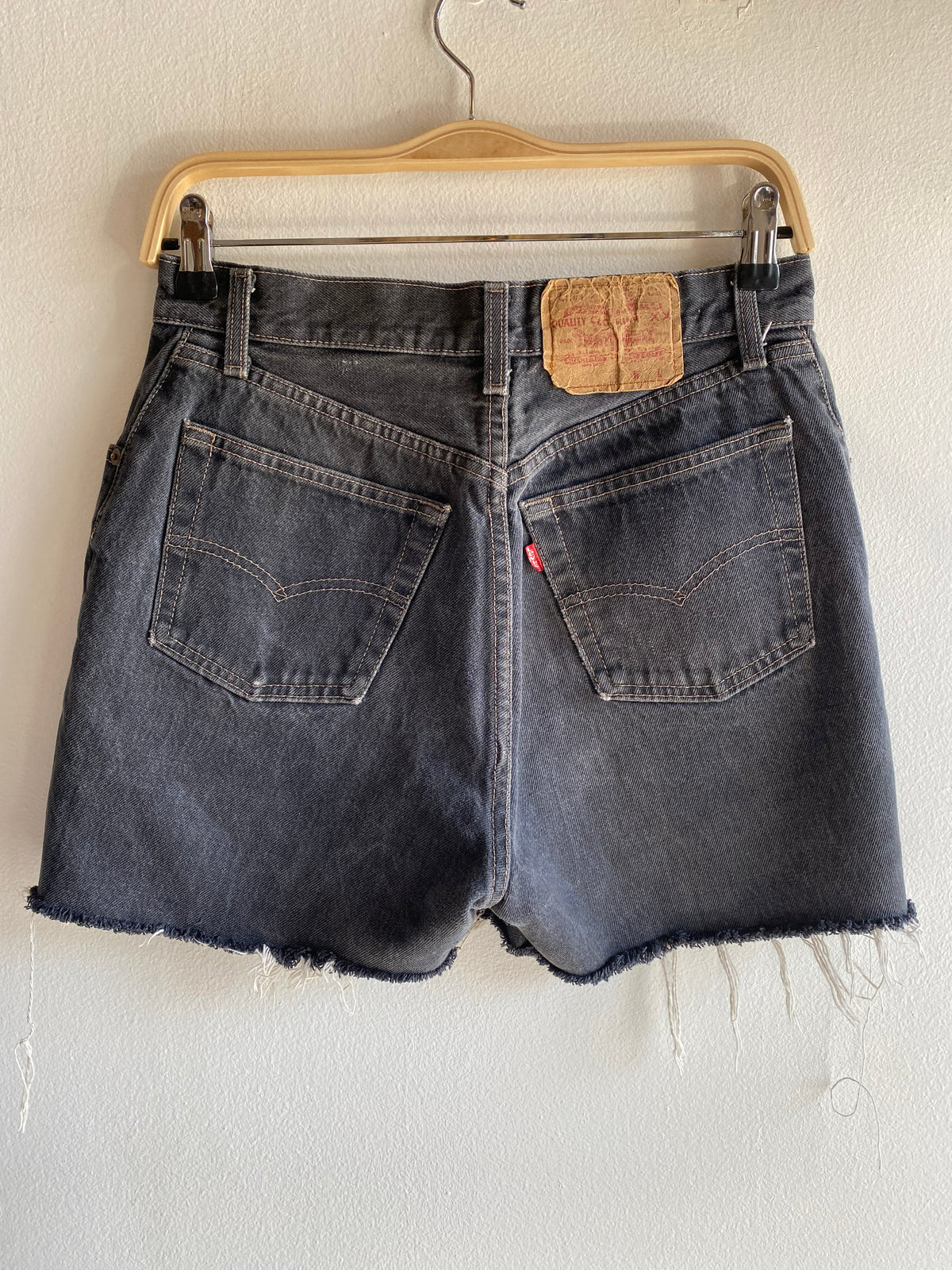 Vintage 1980’s Levi’s 501 Black Denim Shorts