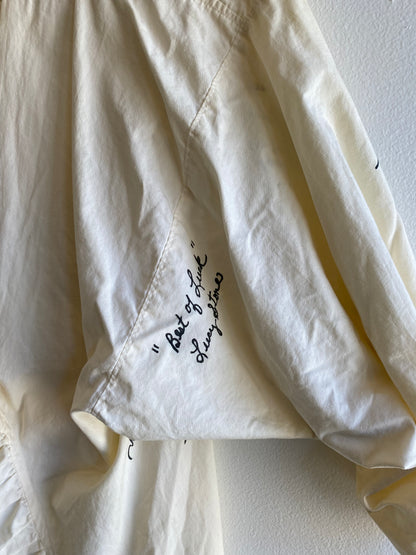 Vintage 1960’s Tie-Back Autographed Apron Blouse