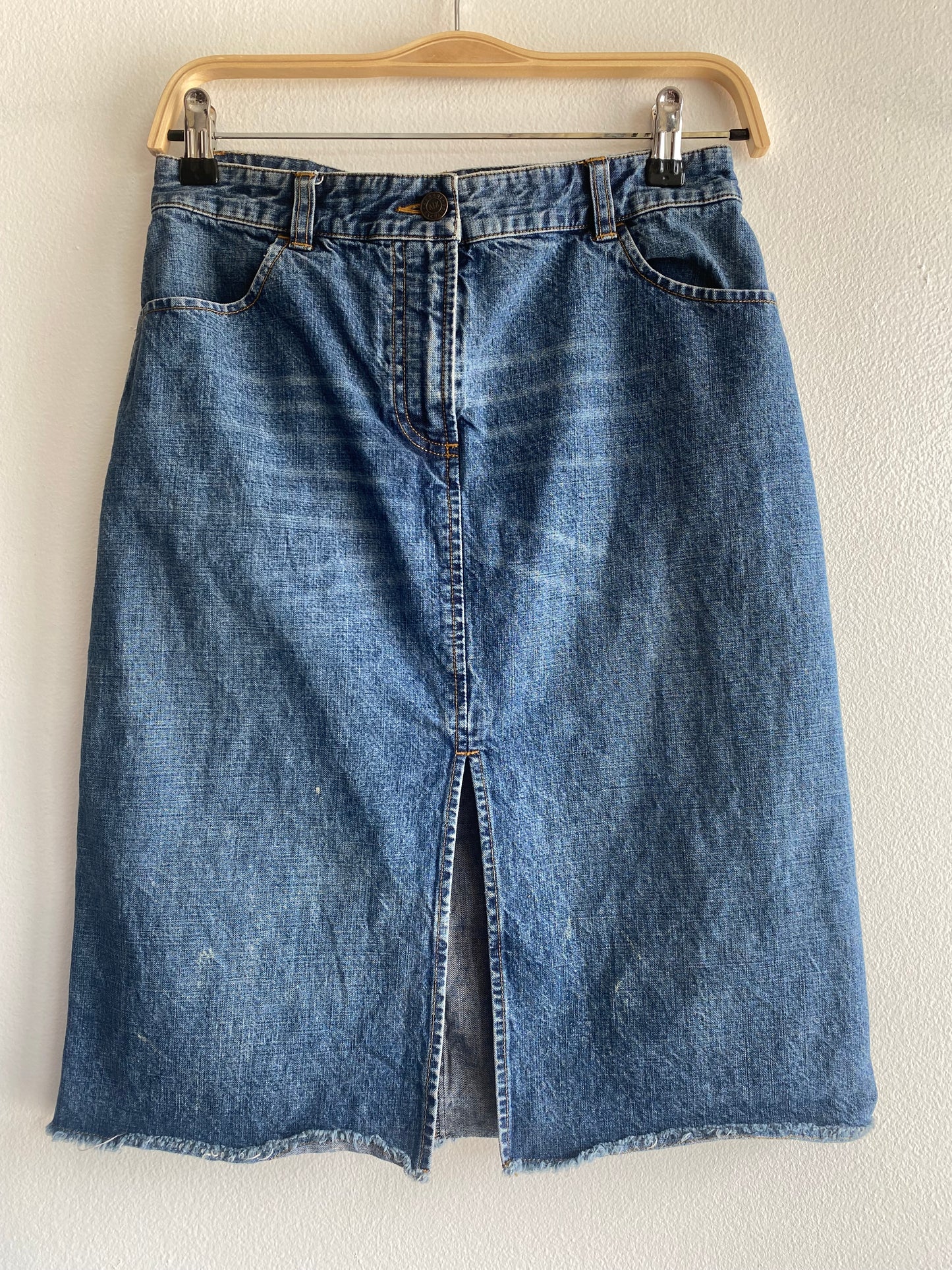 Y2K Armani denim midi skirt - La Lovely Vintage 