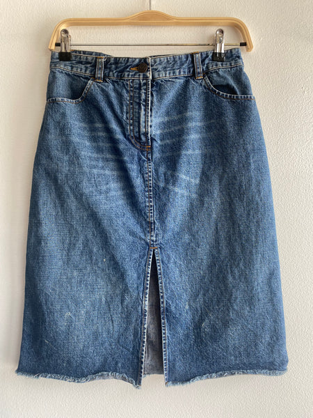 Y2K Armani denim midi skirt - La Lovely Vintage 