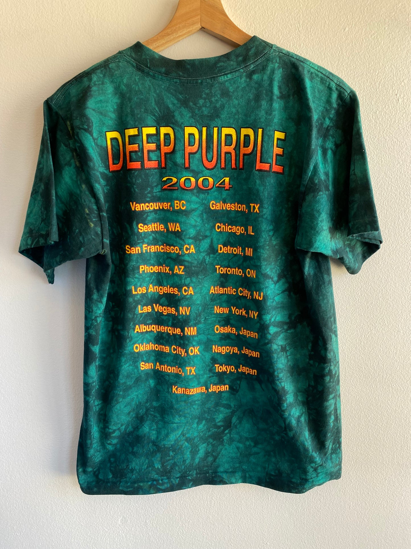 Vintage 2004 Deep Purple Tie-Dye Tour T-Shirt