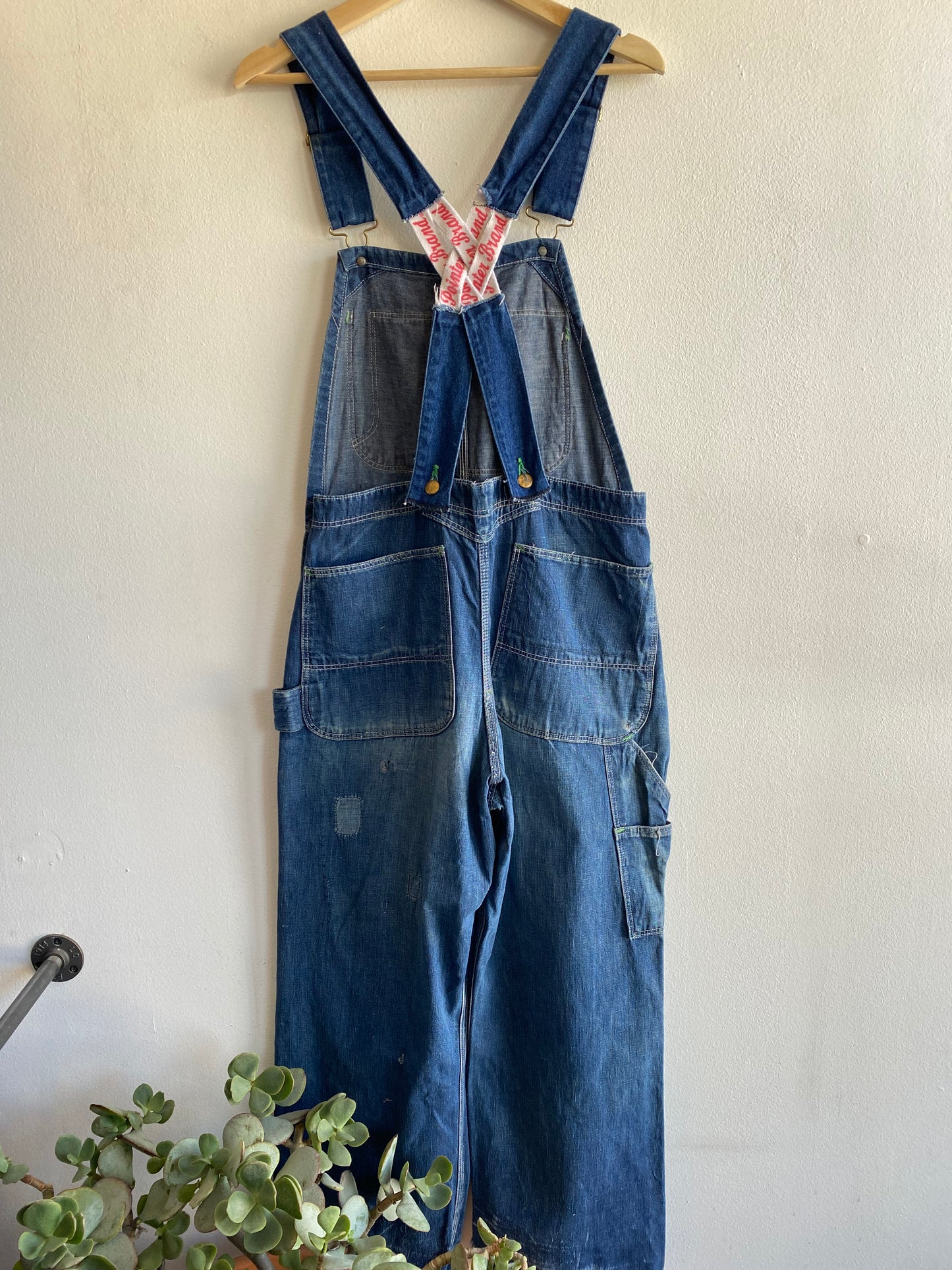 Vintage 1940/50’s Jack Rabbit Lowback Denim Overalls - La Lovely Vintage 