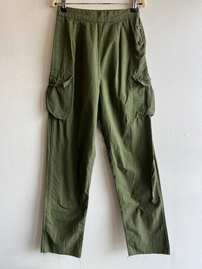 Vintage 1970’s OG 107 Poplin Women’s Side Button Military Fatigues/Trousers