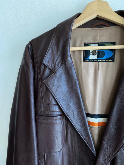 Vintage 1970’s Leather Blazer Coat