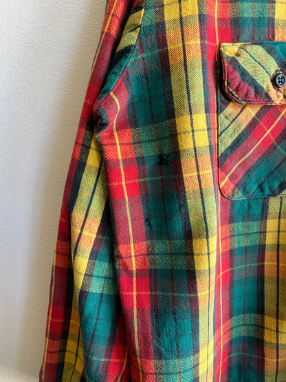 Vintage 1960/70’s Cotton Flannel Button-Up Shirt - La Lovely Vintage 