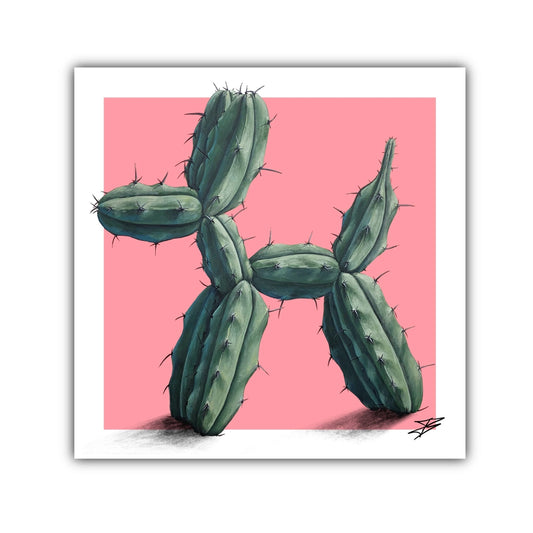 The Painted Ladies - Cactus Balloon Dog Print - La Lovely Vintage 