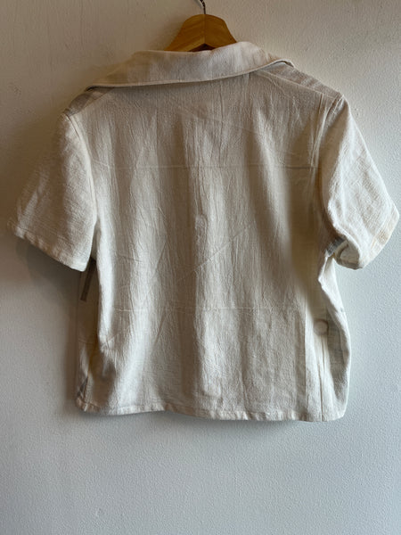 Trash Textiles - Handmade Antique Feedsack Button-Up Shirt
