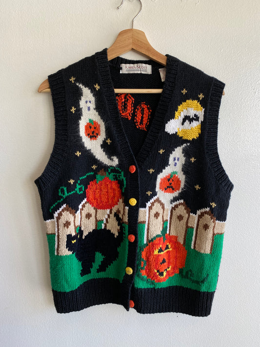 Vintage 1980’s Halloween Novelty Knit Sweater Vest