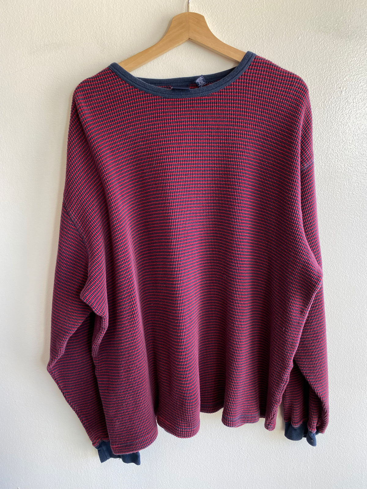 Vintage 1990’s Gap Striped Waffle Knit Thermal Shirt