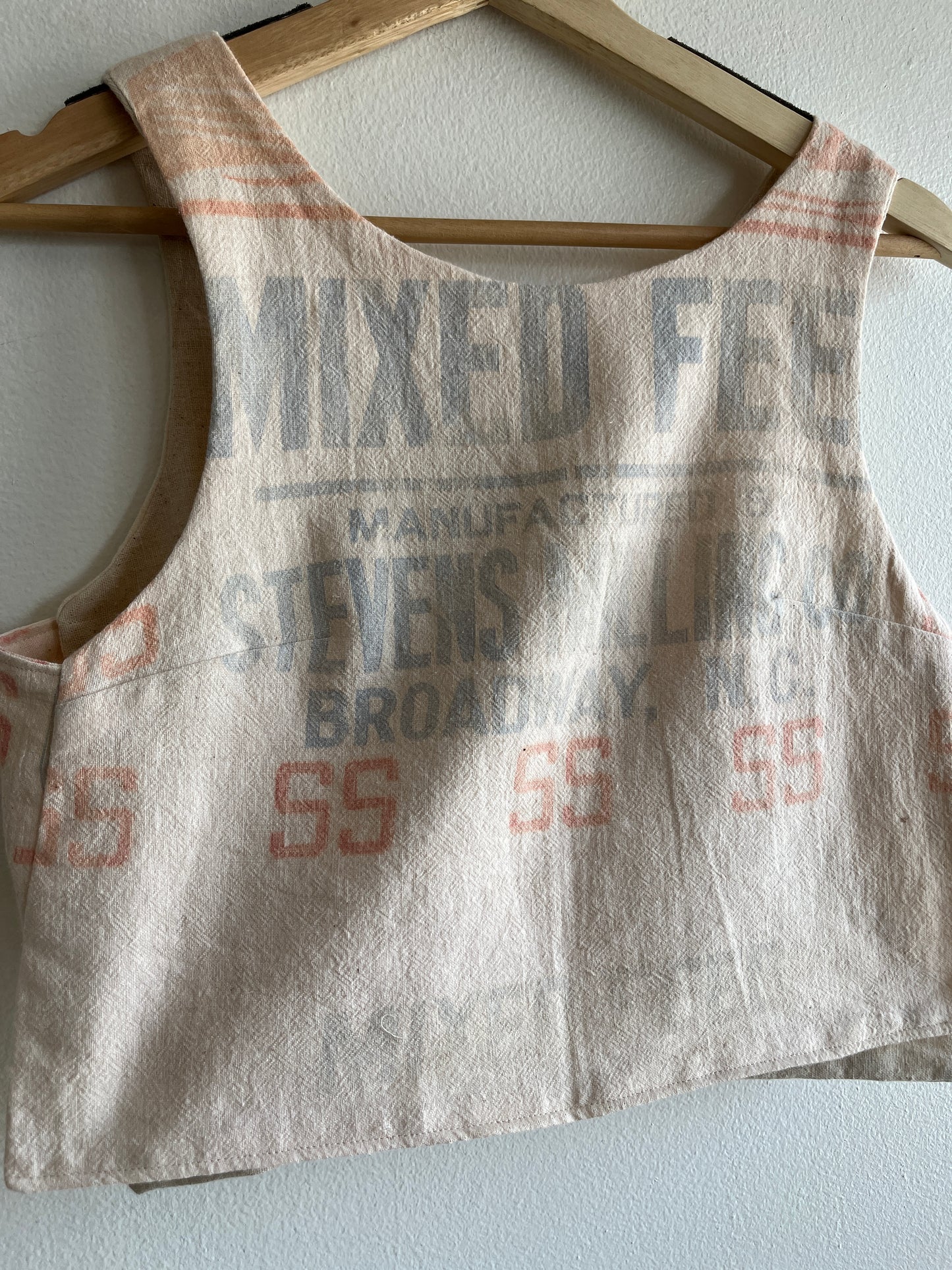 Trash Textiles - Handmade Antique Feedsack Blouse/Shirt - La Lovely Vintage 