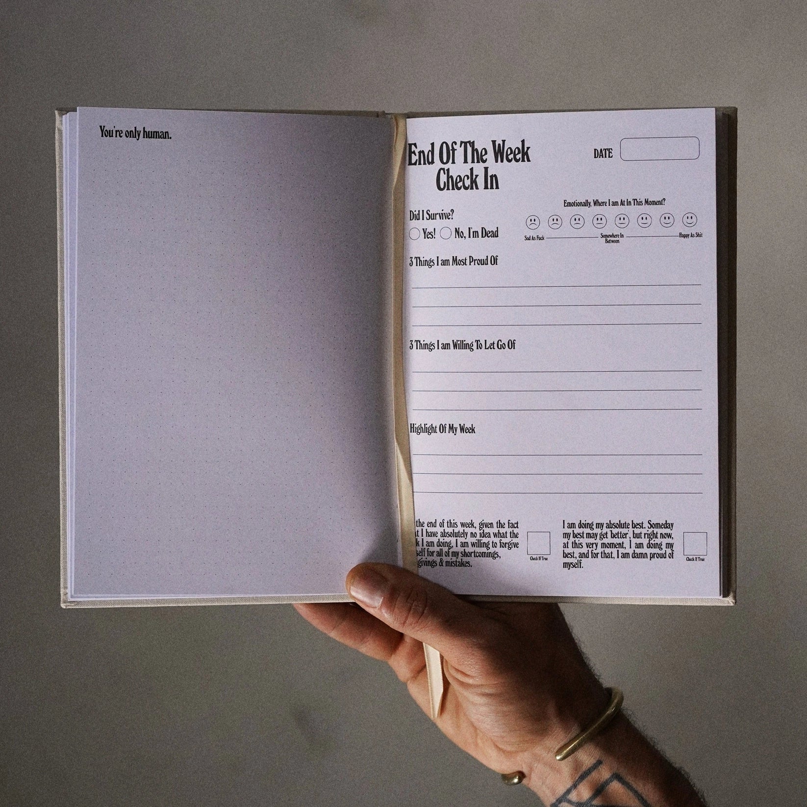 Real Fun Wow! - Linen Bound Journal - La Lovely Vintage 