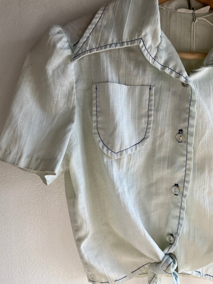Vintage 1970’s Button-Up Tie Front Shirt - La Lovely Vintage 