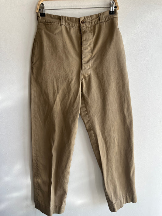 Vintage 1940’s Khaki Military Trousers