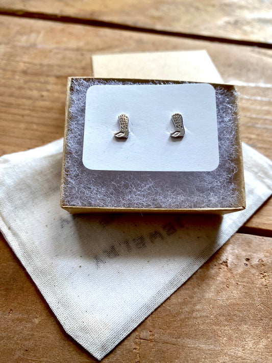 La Lovely - Cowboy Boot Stud Earrings - La Lovely Vintage 