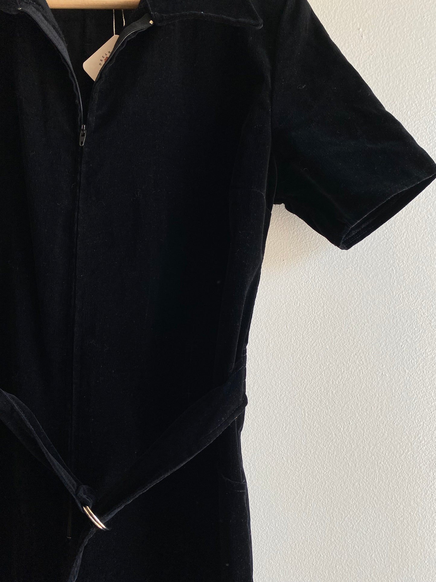 Vintage 70s black velvet jumpsuit - La Lovely Vintage 