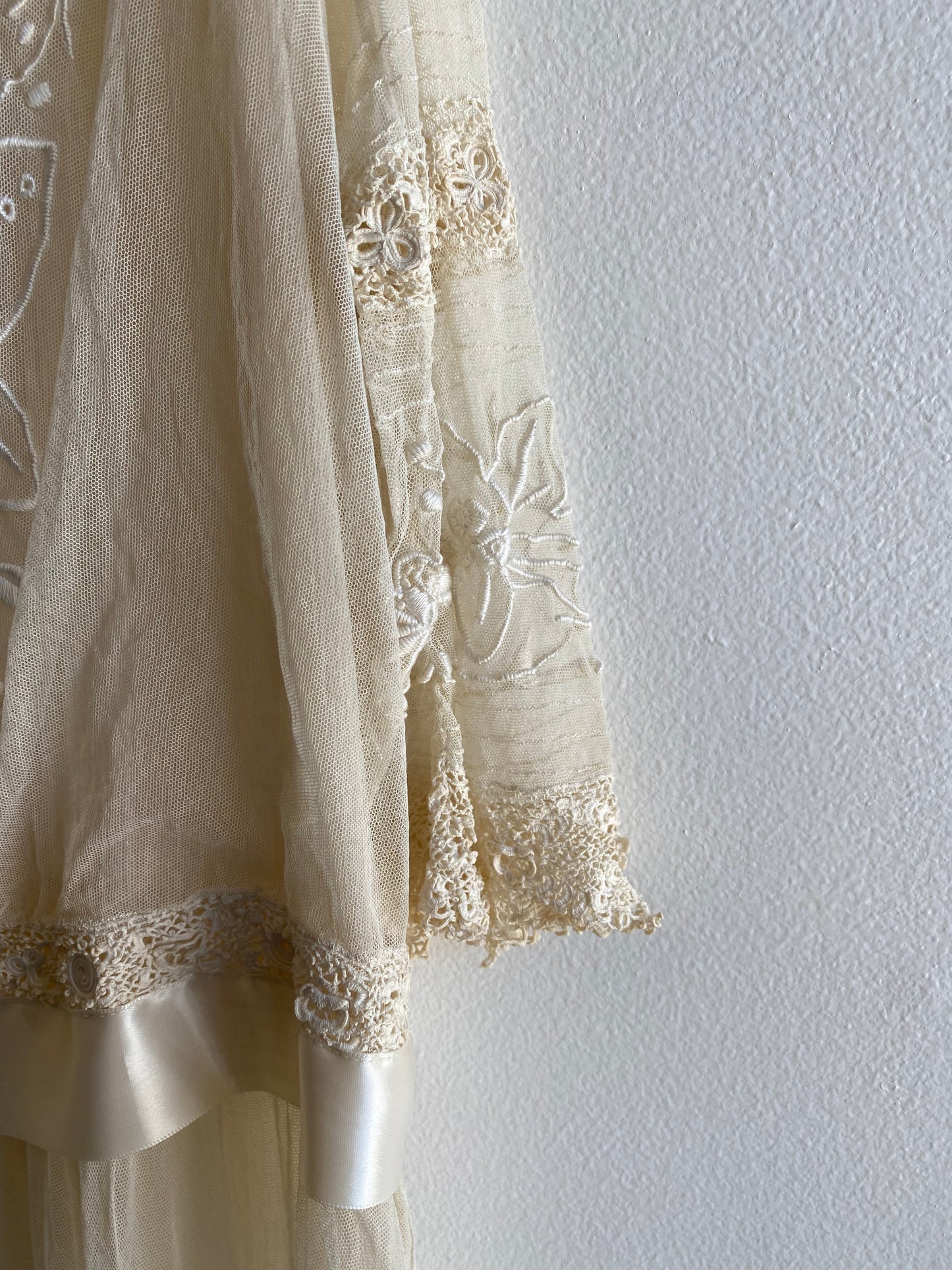 Vintage 1910’s Edwardian Sheer Lace Dress