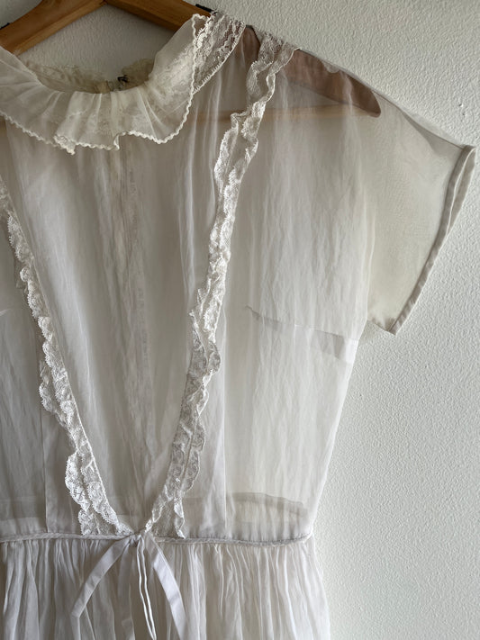 Vintage 1970’s Sheer Taffeta Dress