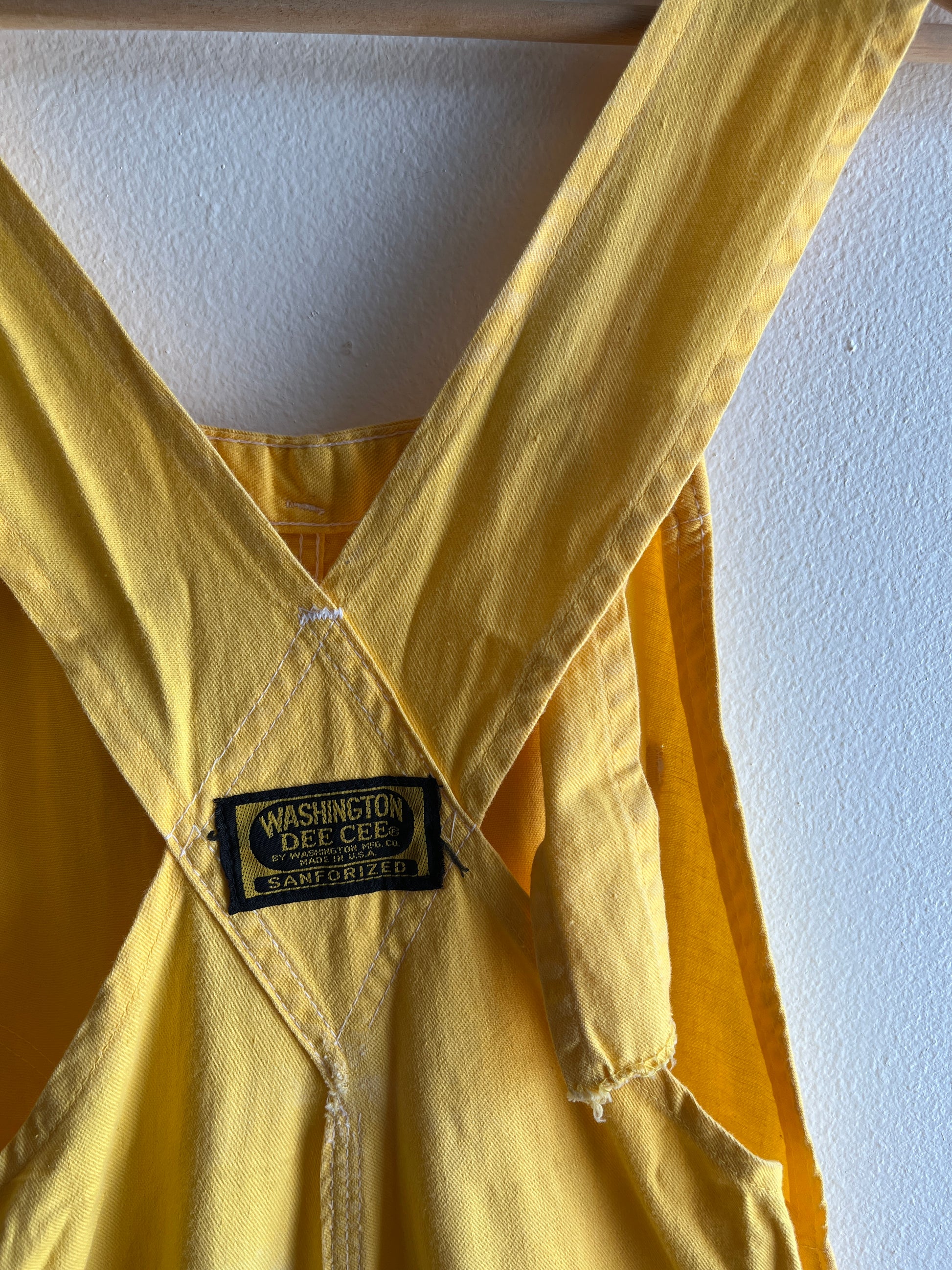 Vintage 1960/70’s Washington Dee Cee Yellow Twill Overalls - La Lovely Vintage 