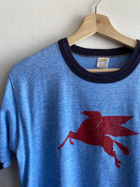 Vintage 1970/80’s Mobil Pegasus Ringer T-Shirt - La Lovely Vintage 
