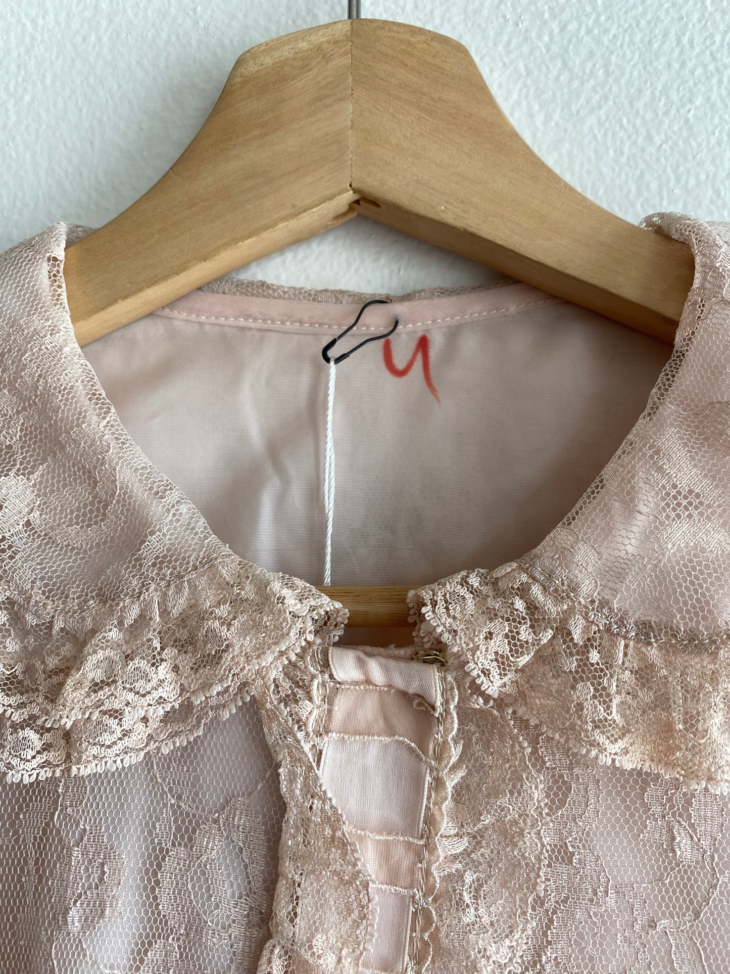 Vintage 60's Peter Pan Collar Lace Bed Coat - La Lovely Vintage 