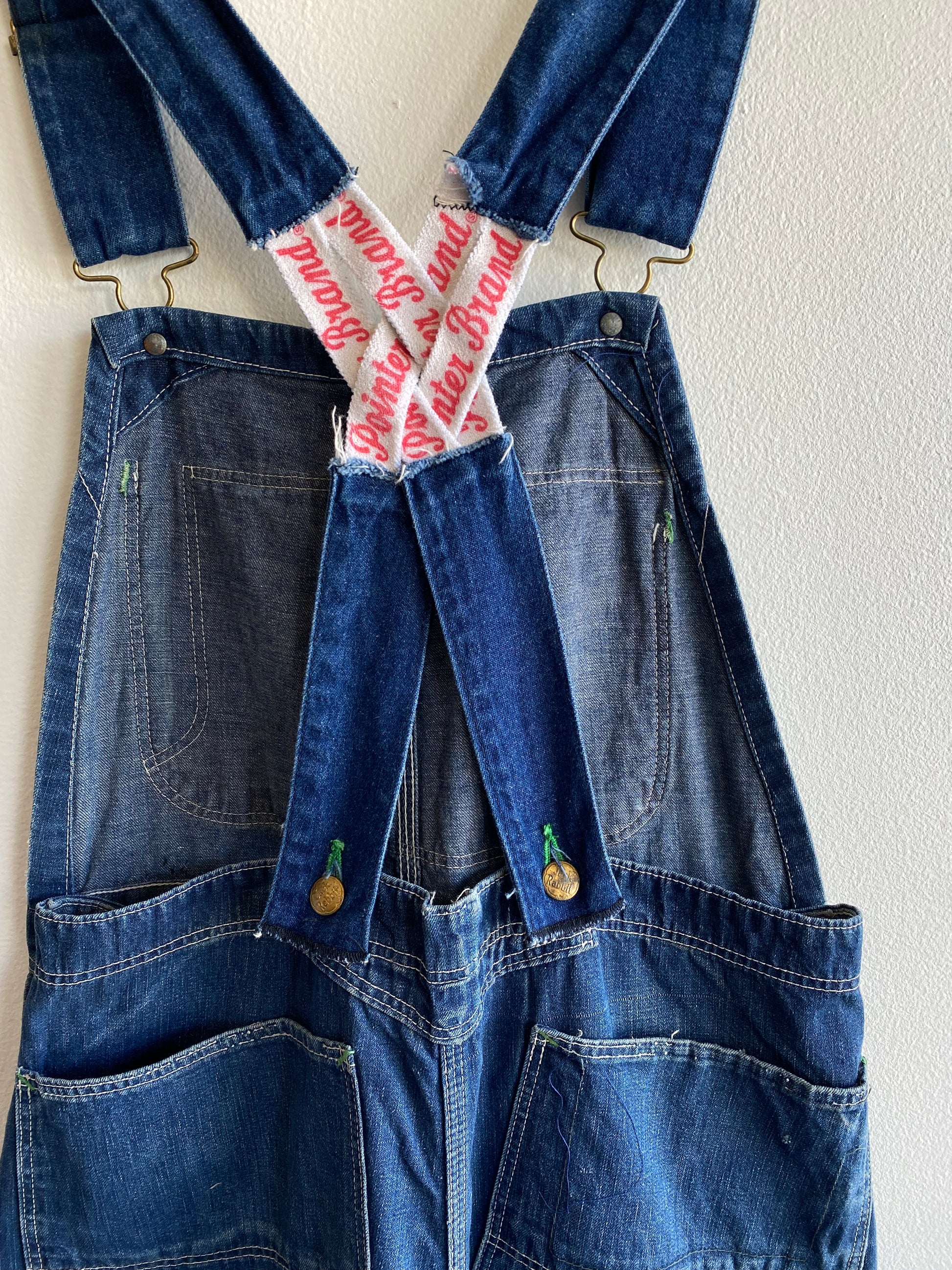 Vintage 1940/50’s Jack Rabbit Lowback Denim Overalls - La Lovely Vintage 