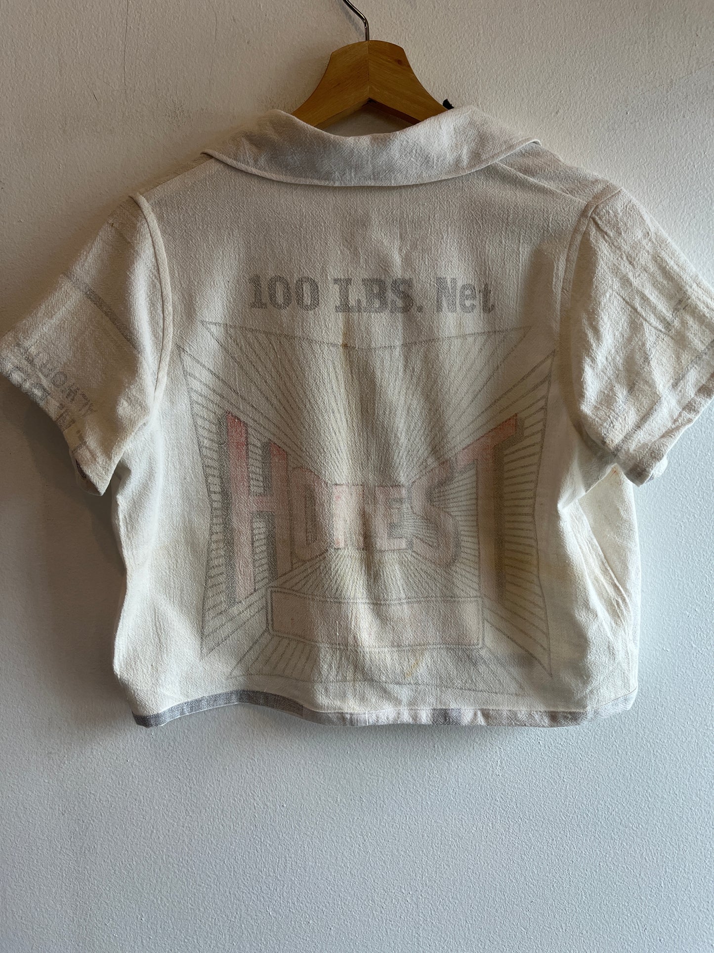 Trash Textiles - Handmade Antique Feedsack Button-Up Shirt