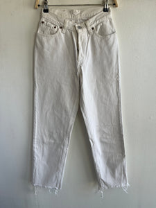 Vintage 1990's Levis 501s White Denim Jeans