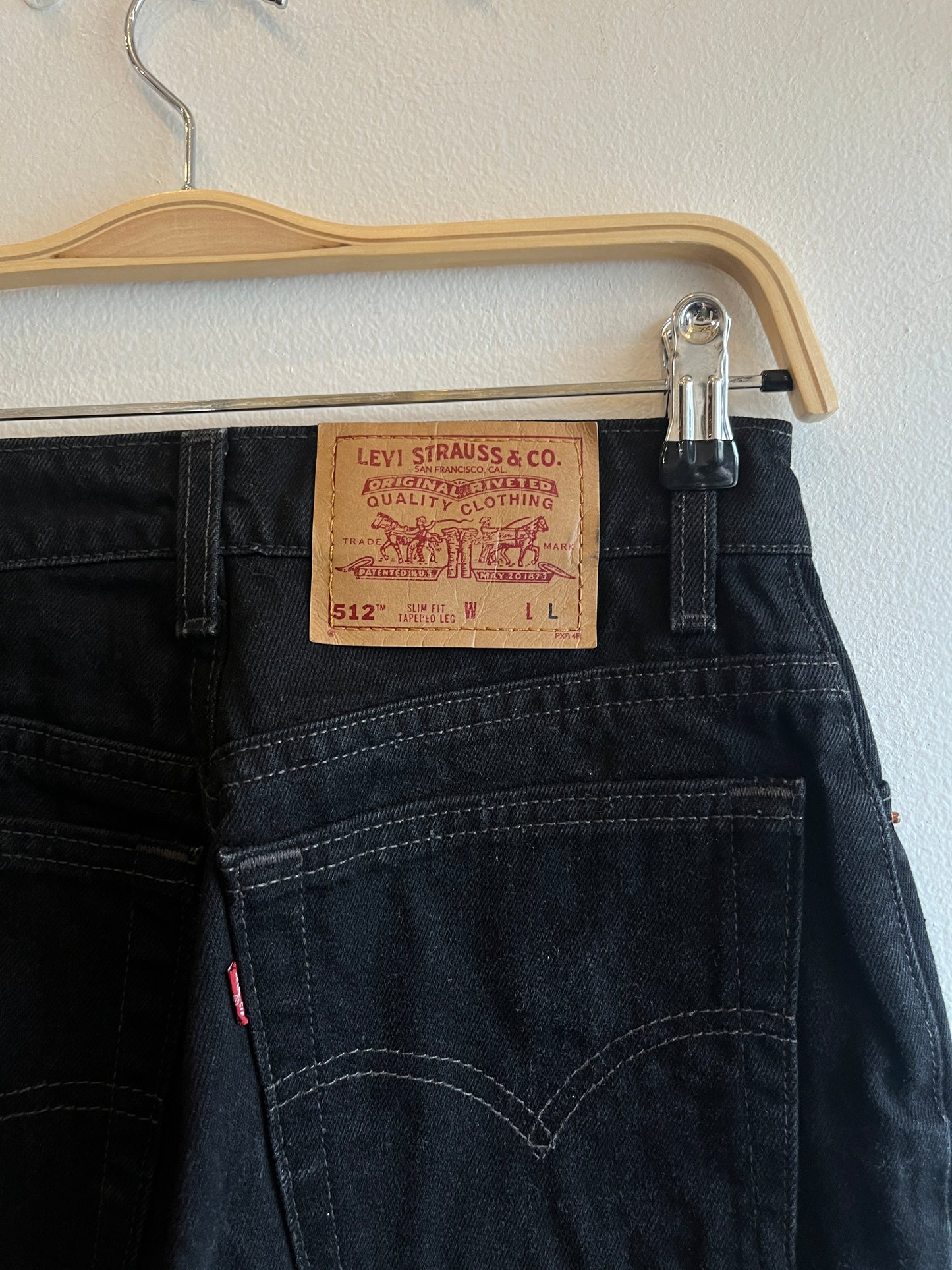 Vintage 1990's Levi’s 512 Black Denim Jeans