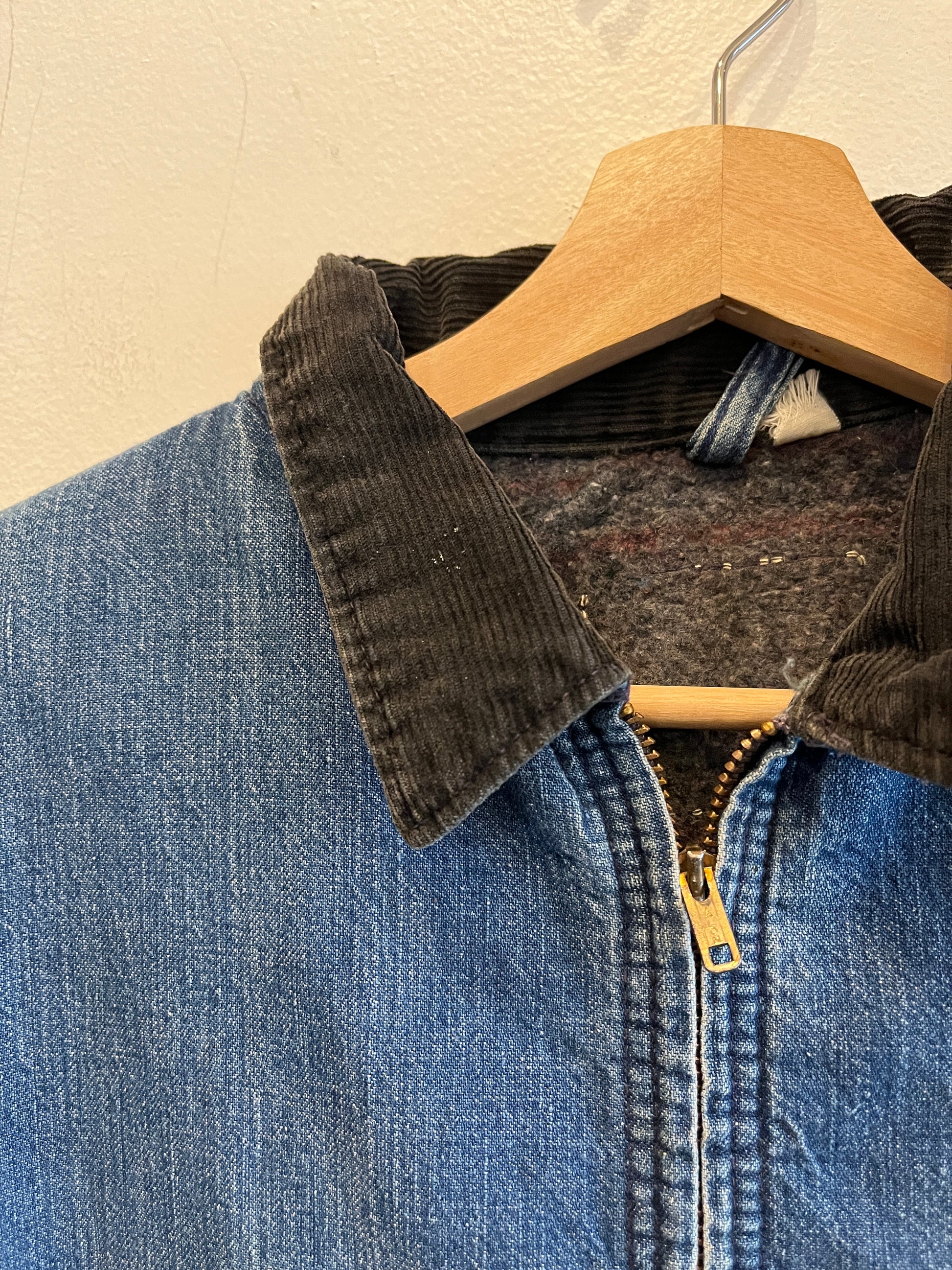Vintage 1950’s Blanket Lined Denim Work Jacket - La Lovely Vintage 