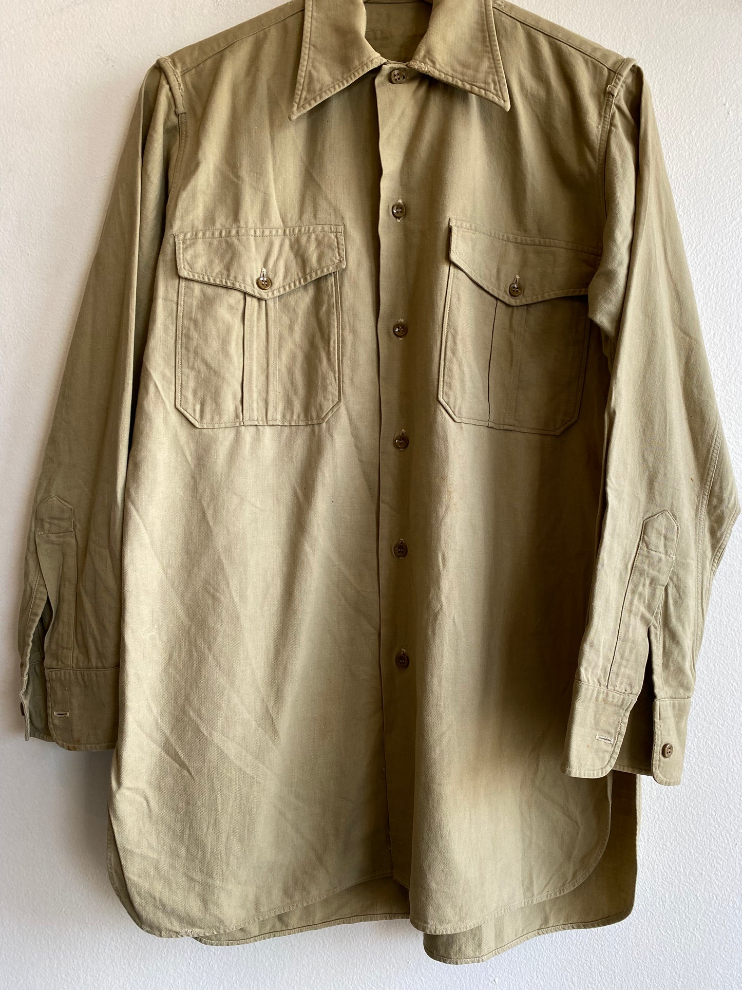 Vintage 1940’s Military Button Up Work Shirt