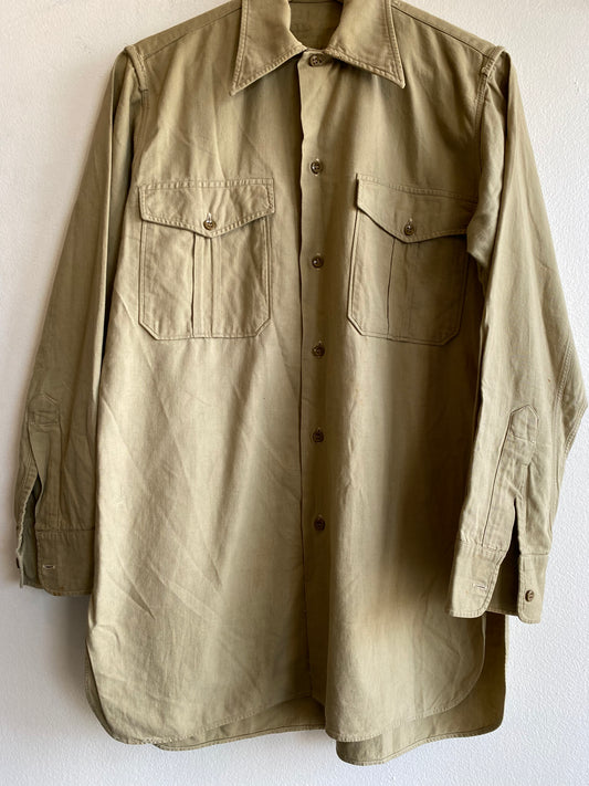 Vintage 1940’s Military Button Up Work Shirt