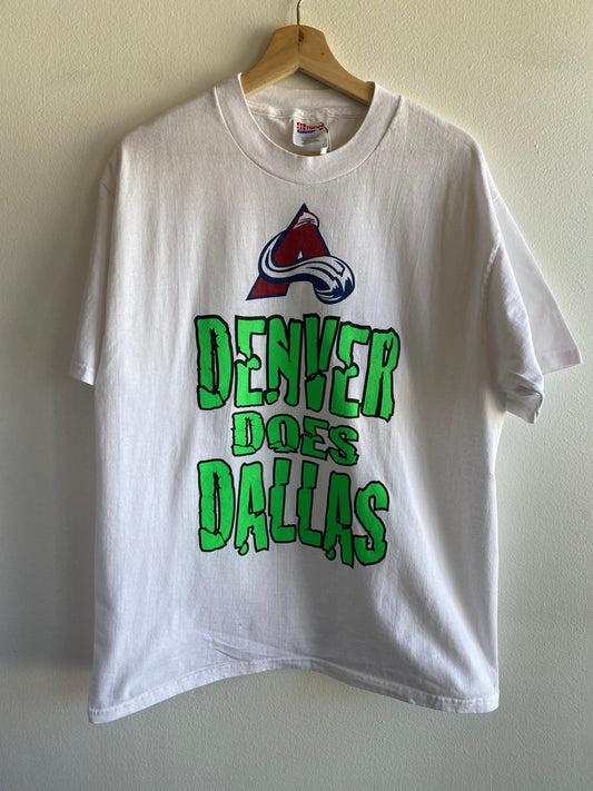Vintage 1990’s/Y2K Colorado Avalanche “Denver Does Dallas” T-Shirt