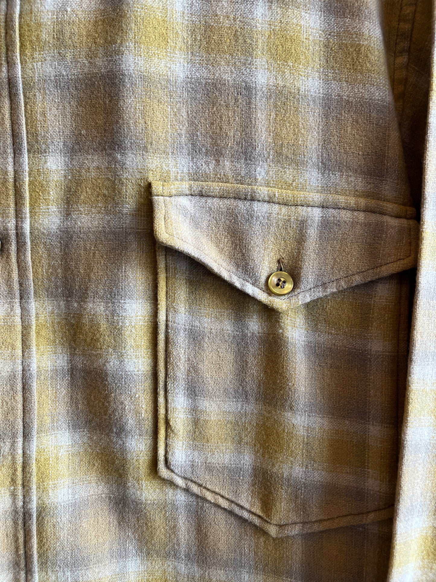Vintage 1970’s Shadow Plaid Pendleton Flannel Shirt