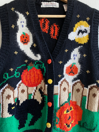 Vintage 1980’s Halloween Novelty Knit Sweater Vest