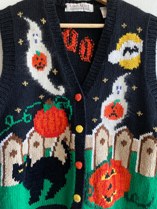 Vintage 1980’s Halloween Novelty Knit Sweater Vest
