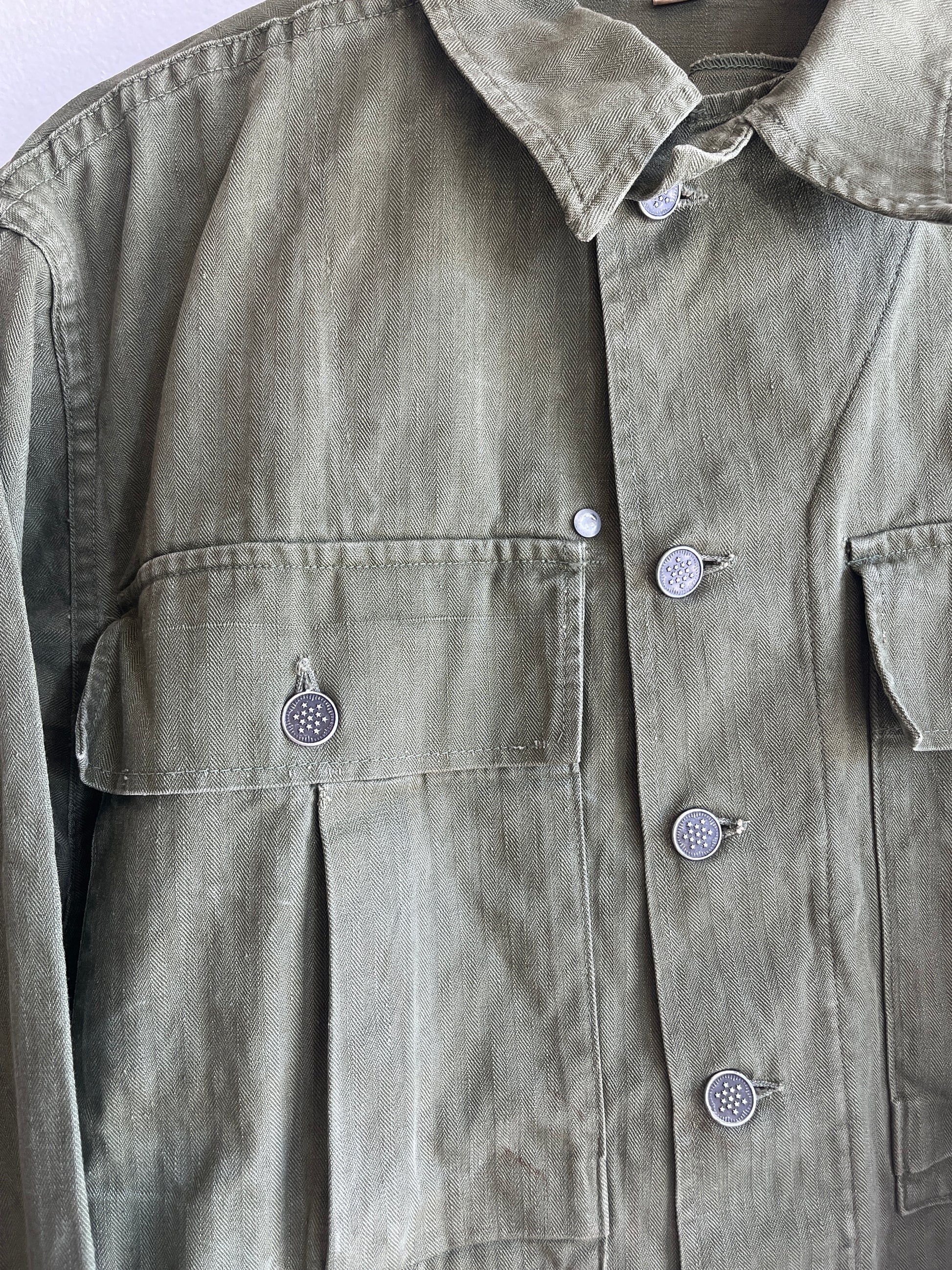 Vintage 1940/50’s U.S. Army HBT 13-Star Button Up Shirt - La Lovely Vintage 