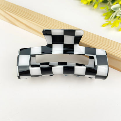 Checkerboard Claw Clip - La Lovely Vintage 