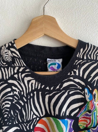 Vintage 1990’s Liquid Blue “Zebras” T-Shirt