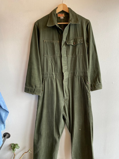 Vintage 1940’s Big Horn Olive Twill Coveralls