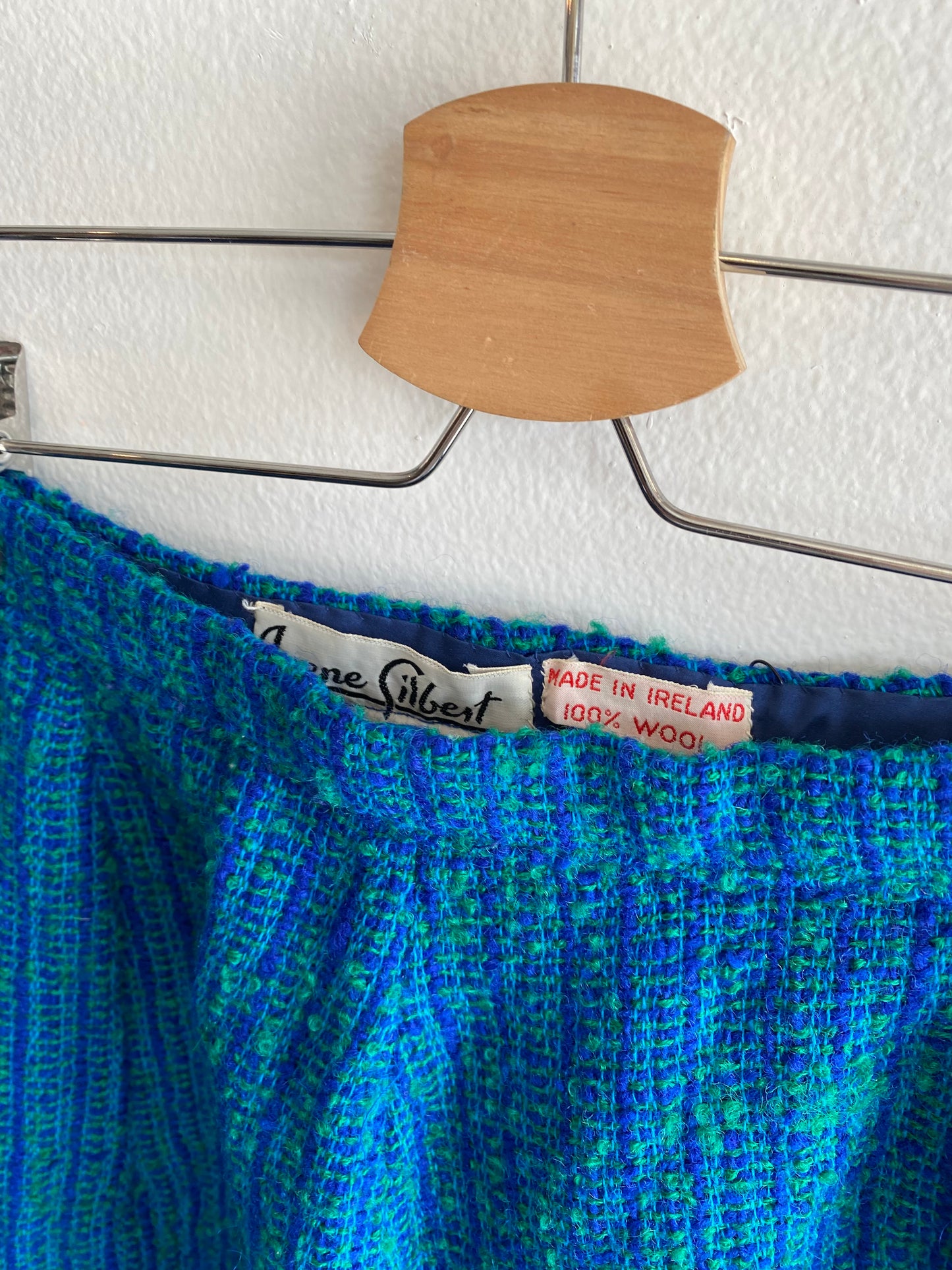 Vintage 1960’s Wool Side Button Midi Skirt - La Lovely Vintage 