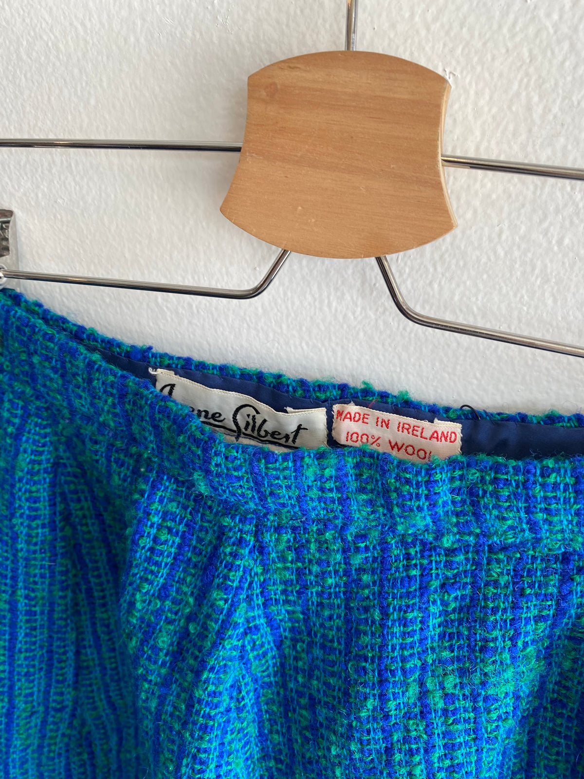 Vintage 1960’s Wool Side Button Midi Skirt - La Lovely Vintage 