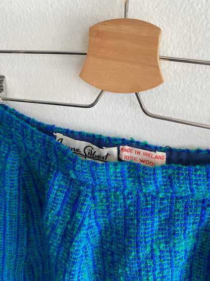 Vintage 1960’s Wool Side Button Midi Skirt - La Lovely Vintage 