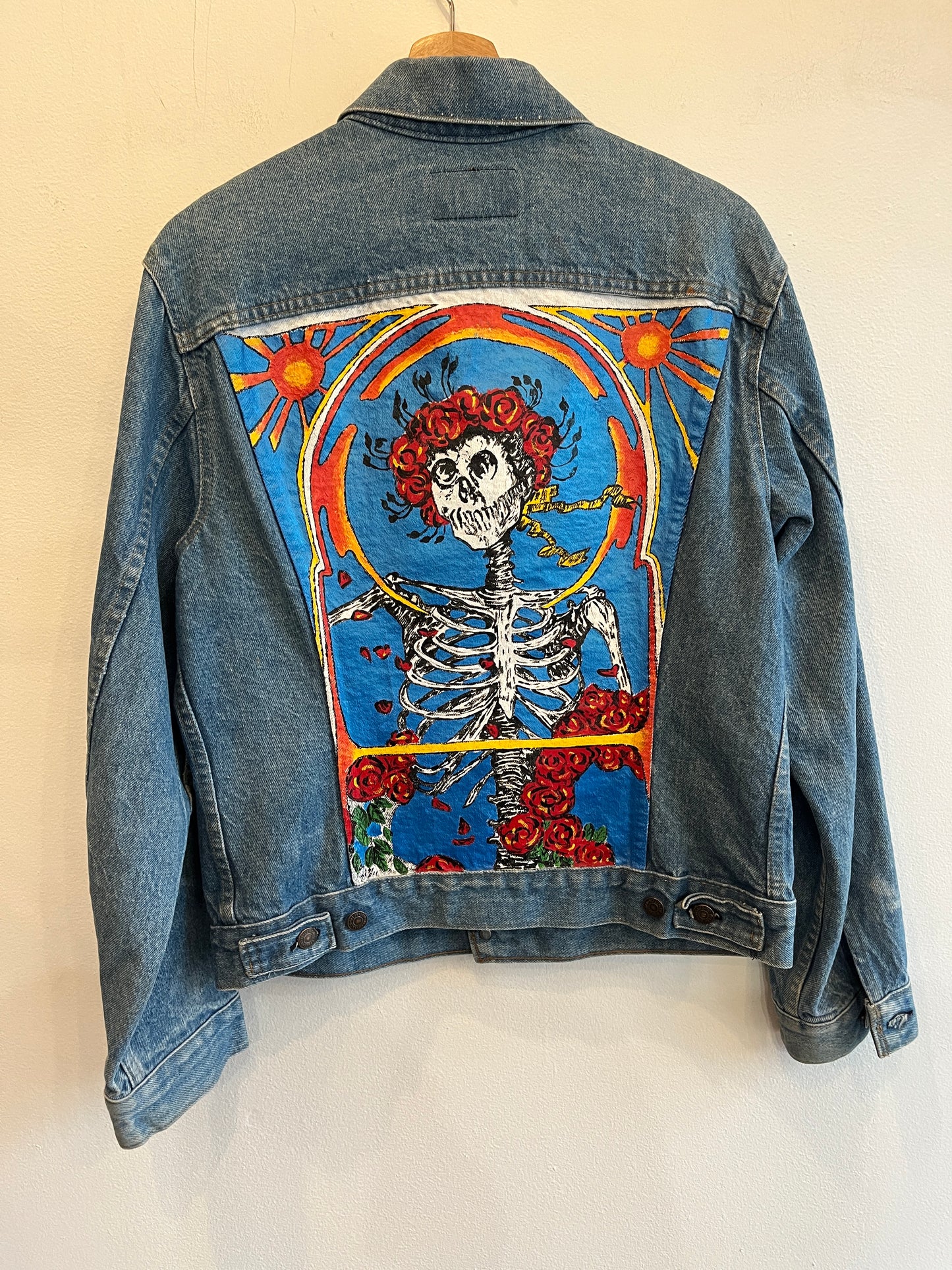 Vintage 1970’s Levi’s “Bertha” Painted Denim Trucker Jacket