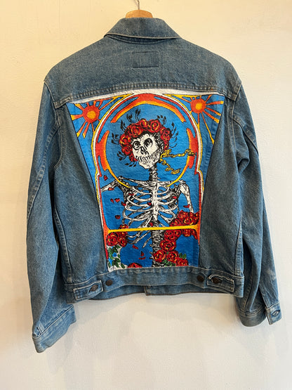Vintage 1970’s Levi’s “Bertha” Painted Denim Trucker Jacket