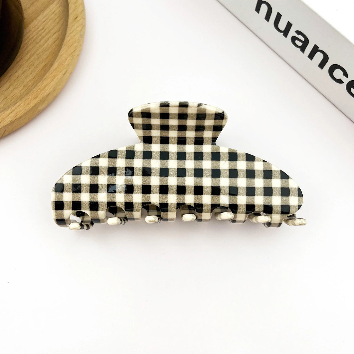 Checkerboard Claw Clip - La Lovely Vintage 