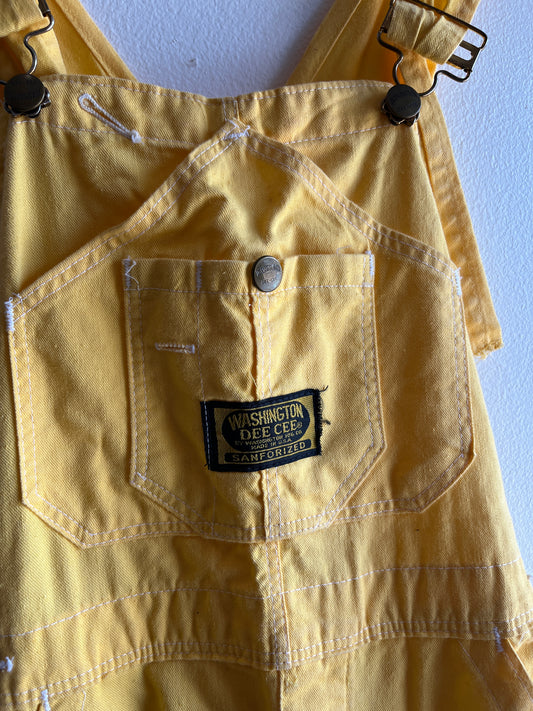 Vintage 1960/70’s Washington Dee Cee Yellow Twill Overalls